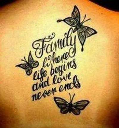 Begins love tattoo ends life and where never Family Love